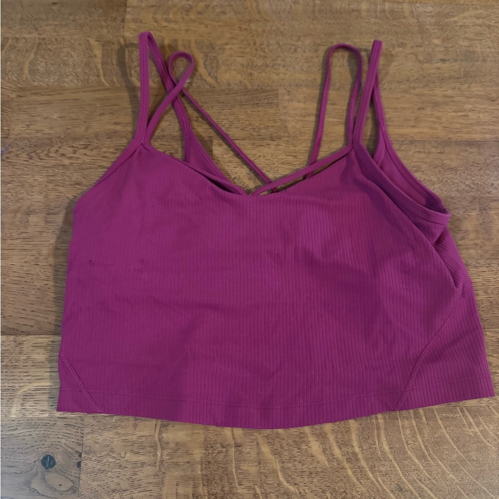 Purple Strappy Crop Top